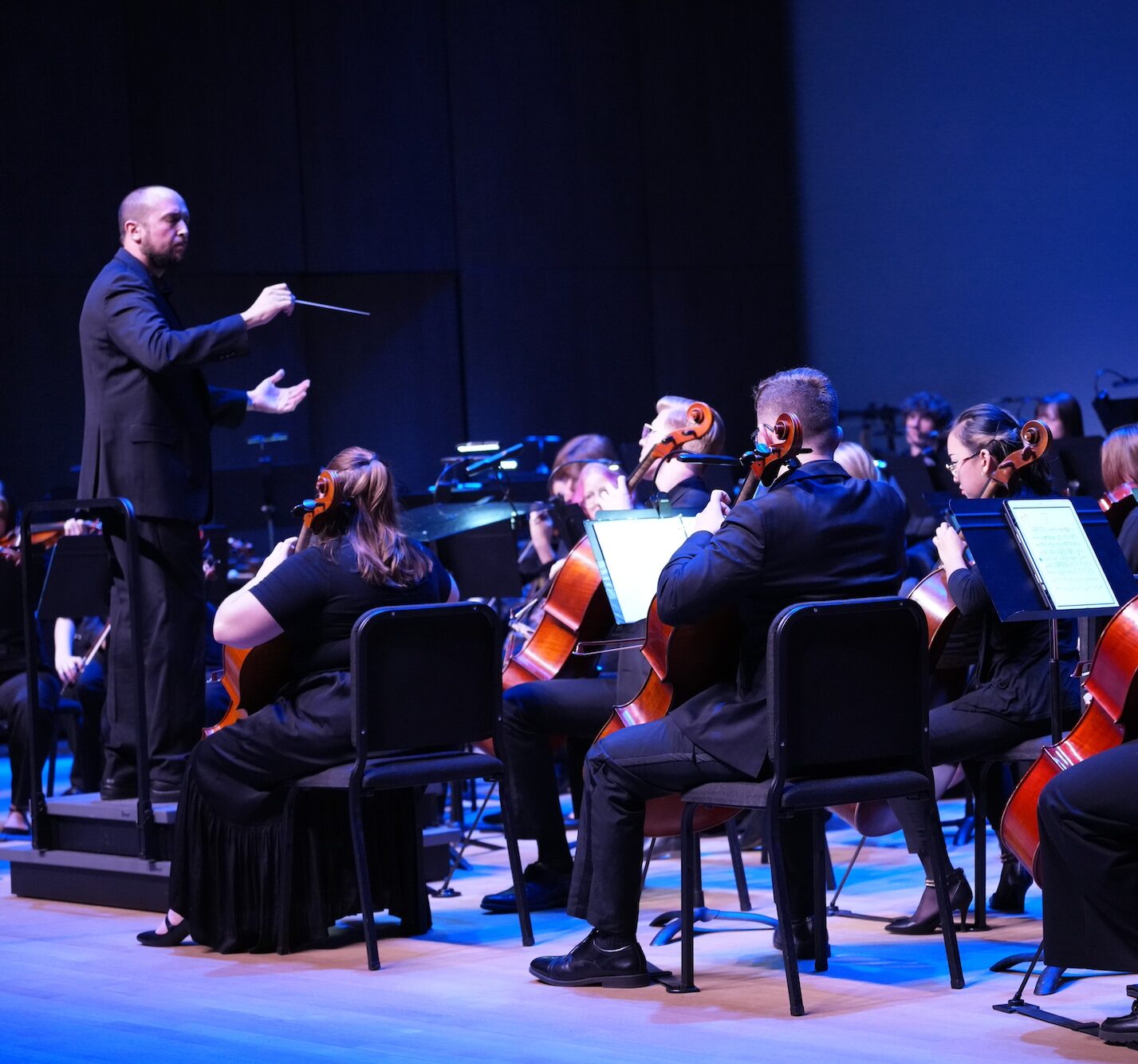 Orchestra performing.