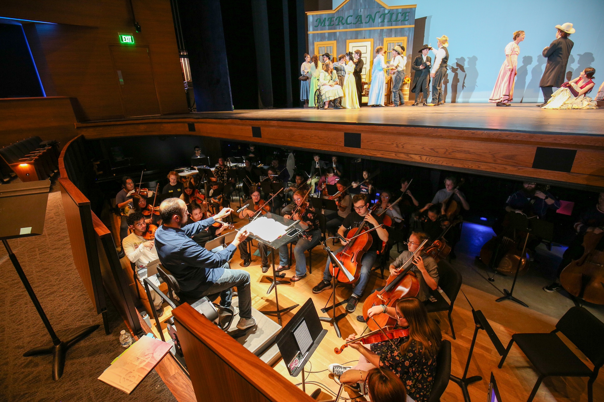 Orchestra playing for opera.