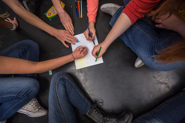 PVA students working together.