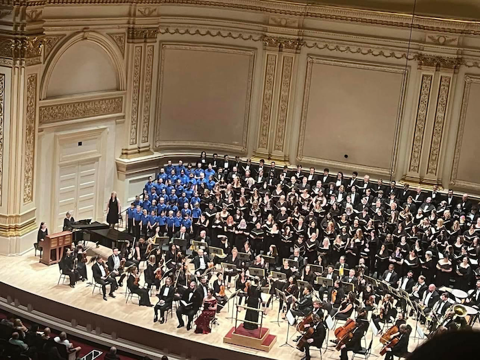 UNC Choirs performing in Carnegie Hall in 2023.