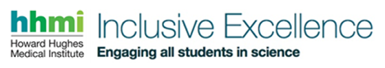 "hhmi:" logo with text saying "hhmi - Howard Hughes Medical Institute: Inclusive Excellence Engaging all students in science"