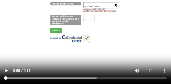 A thumbnail of the Credential Validation video.
