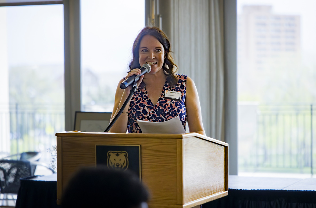 Professor Kyle Nelson at the Sociology Award Ceremonies