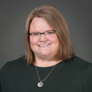 A portrait of Lori Peterson.