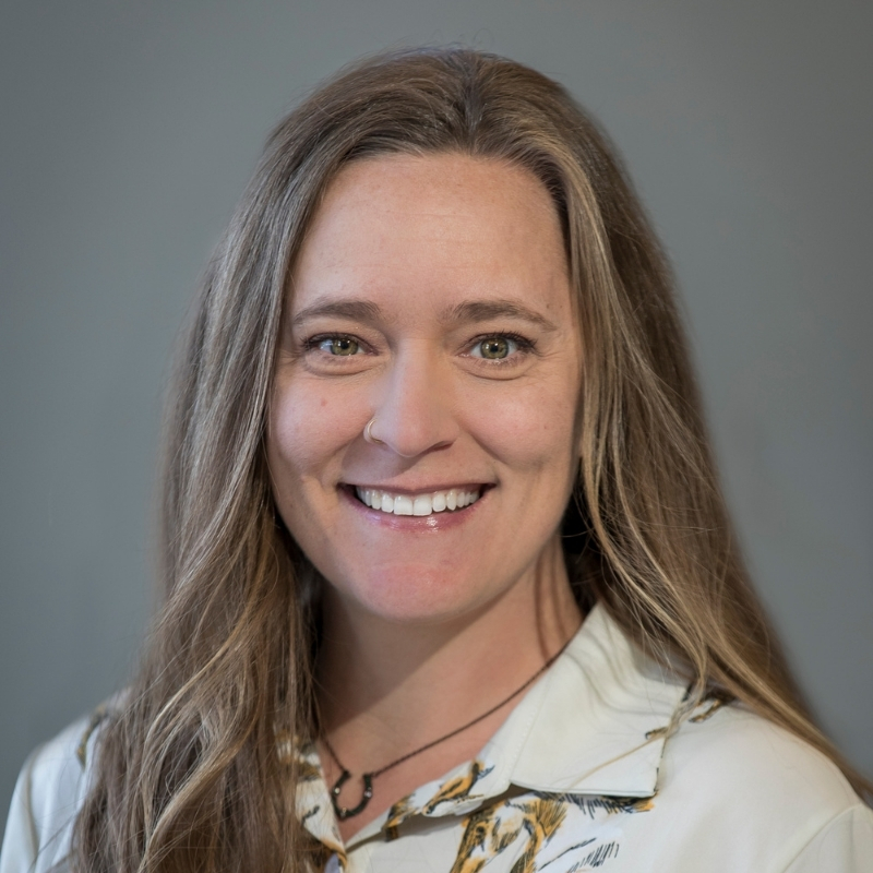 A portrait of Laura Trapp.