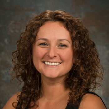 A portrait of Angela Weingartner.