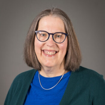 A portrait of Sue Allen.