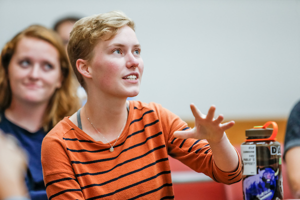 Two students in an English Class