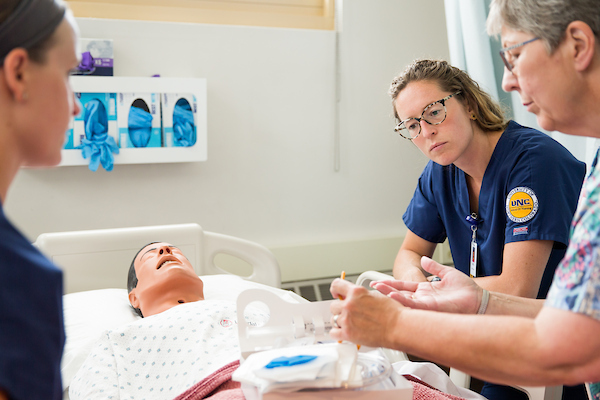 Nursing student in clinical training