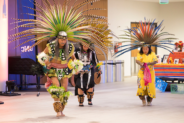 Dancers performing at Dia de los Muertos