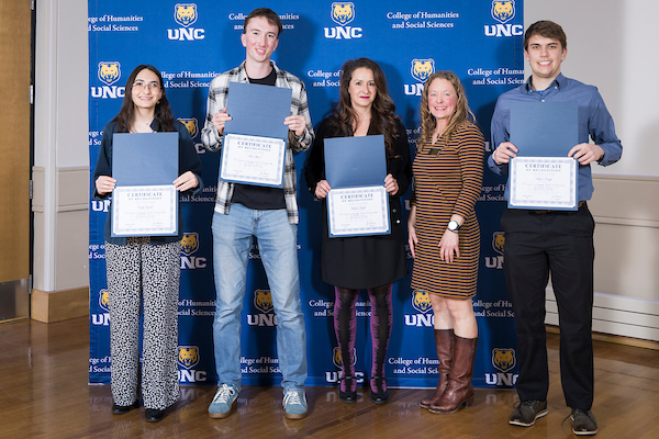 Students Emily Garcia, Max Shier, Michele Trujillo, and Austin Knapp recognized at the 2025 Honors Convocation