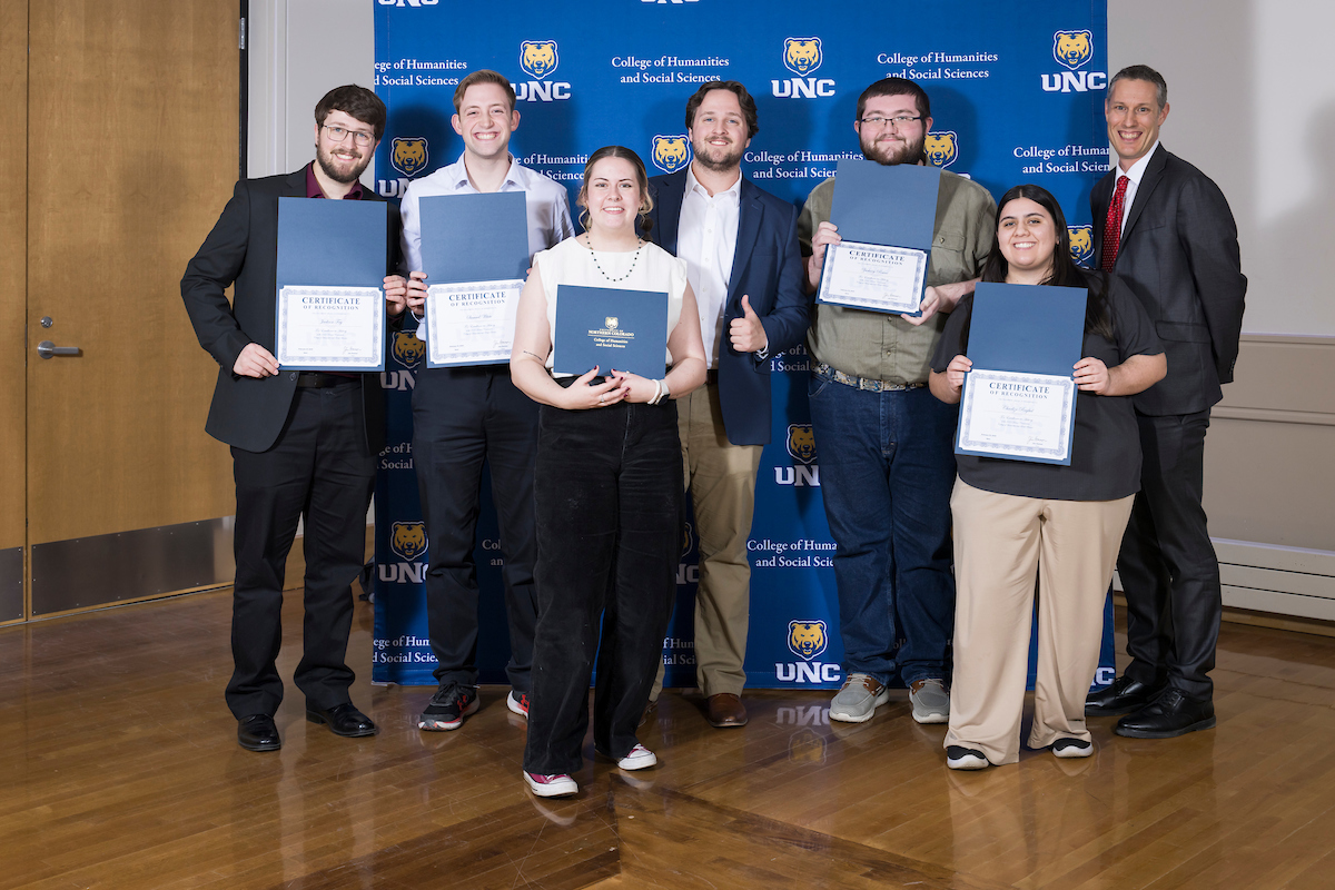 History Award Recipients at the HSS honored scholars convocation in 2025
