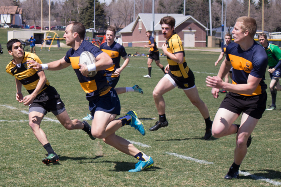 rugby club playing in a game