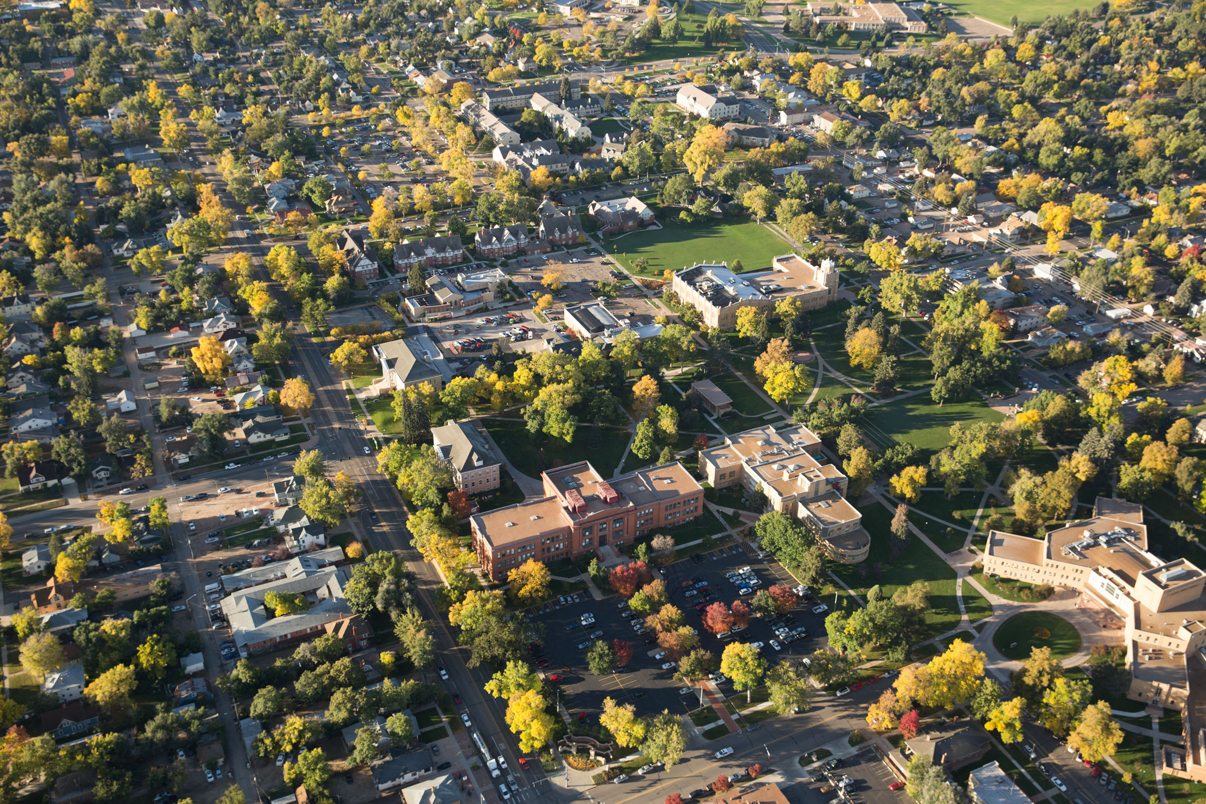 An aerial of Greeley, Colorado.
