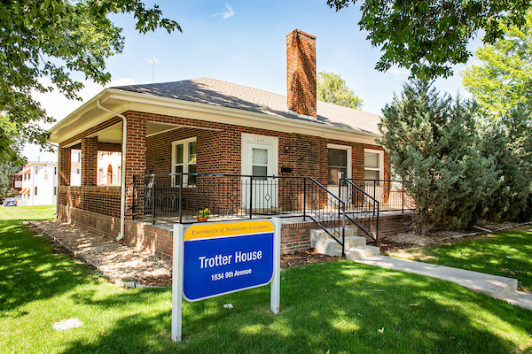 Exterior of Trotter House, a university owned house near campus.