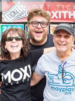 Ely Corliss with his two business partners in Downtown Greeley.