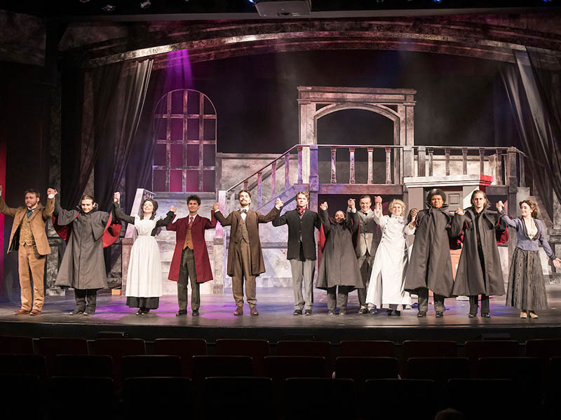 Final bow after a performance of Jekyll and Hyde by UNC studends.