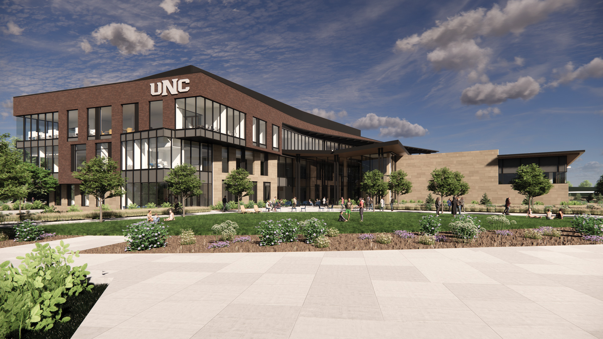 A rendering of the College of Osteopathic Medicine building