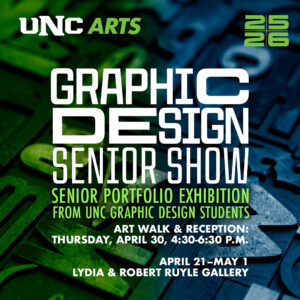 Graphic Design Senior Show exhibition graphic.