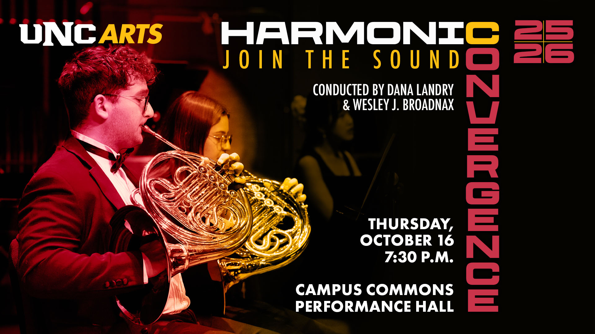 Harmonic Convergence concert graphic.