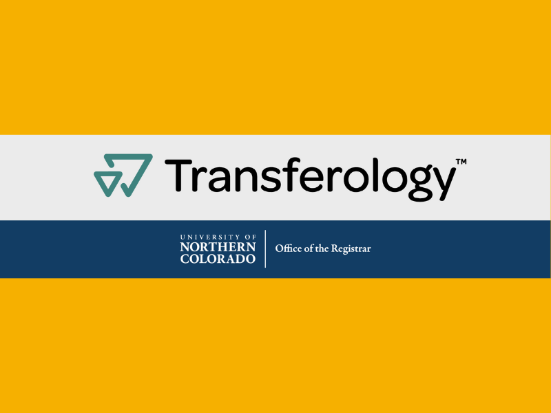 The transferology logo on a UNC gold background