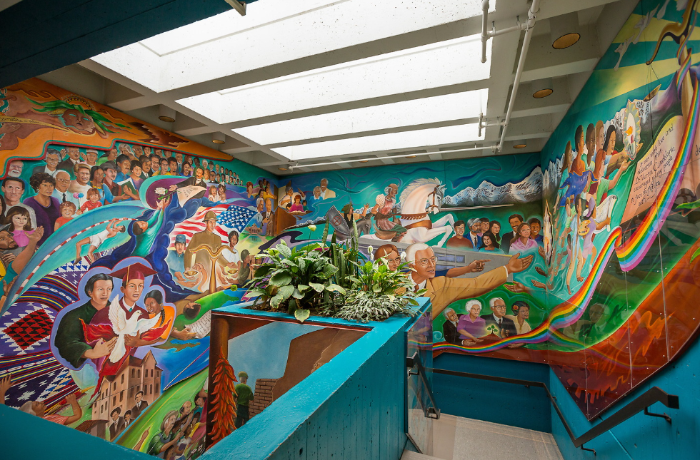 Candelaria Mural in Candelaria Hall, University of Northern Colorado