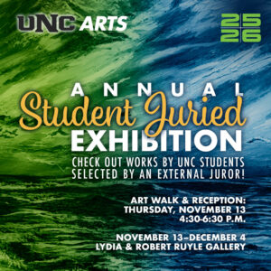 Annual Juried Student exhibition graphic.