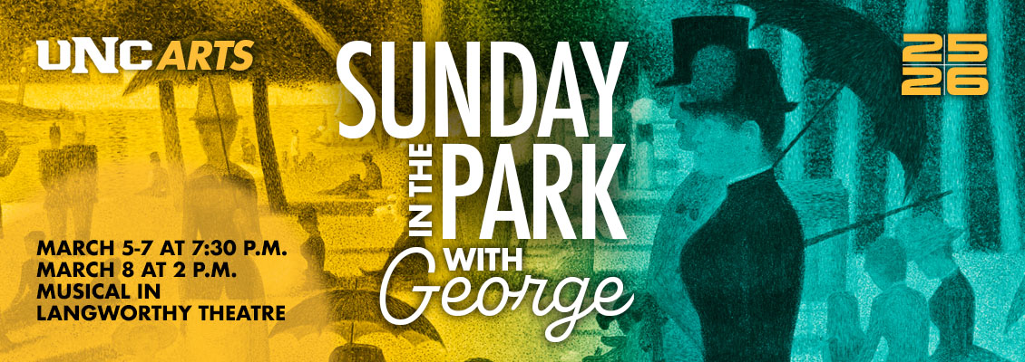 Sunday in the Park with George production graphic.