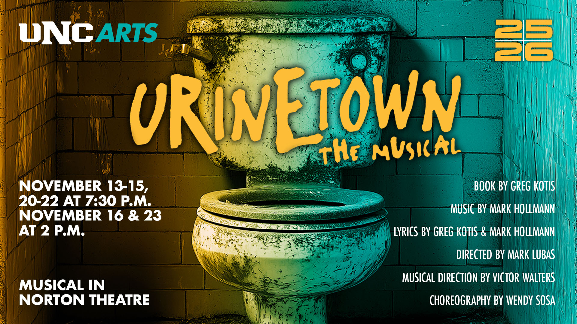 Urinetown production graphic.