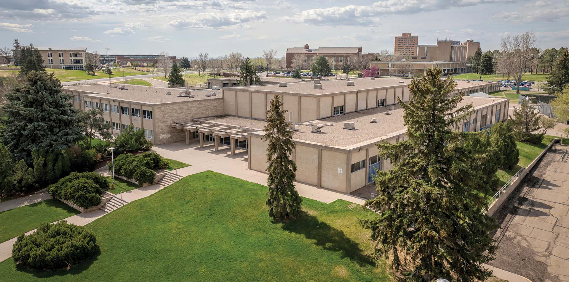 The outside of the building of Bishop-Lehr