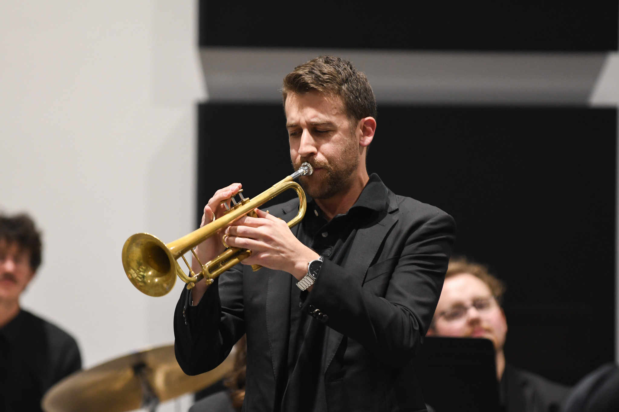 Trumpet player performing a solo at UNC Brass Day.