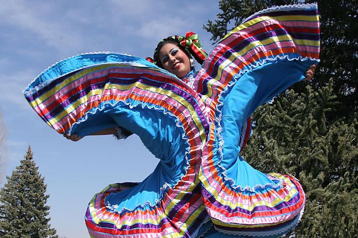 World language day of someone jumping wearing colorful clothing