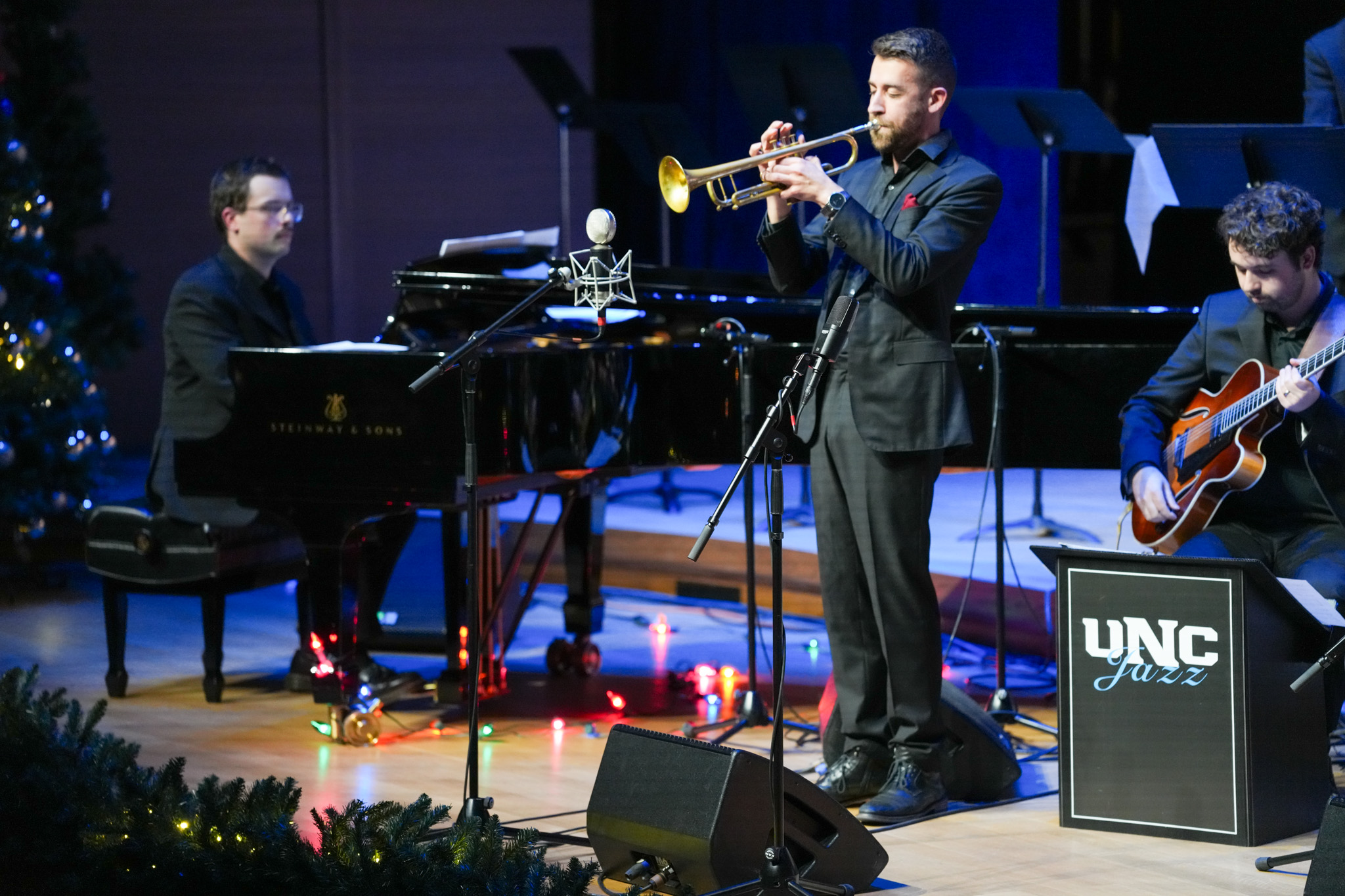 Trumpet soloist at the Holiday Spectacular concert.