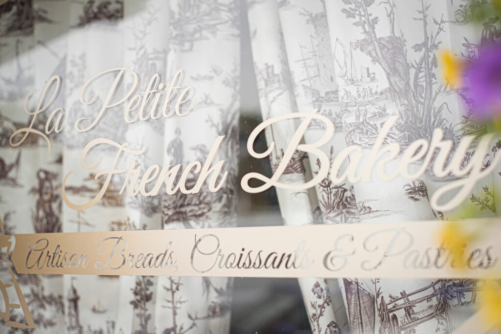 The window of La Petite French Bakery