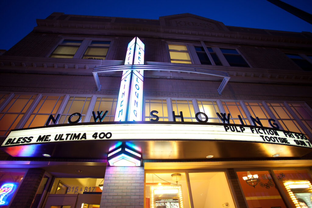 The outside of Kress Cinema