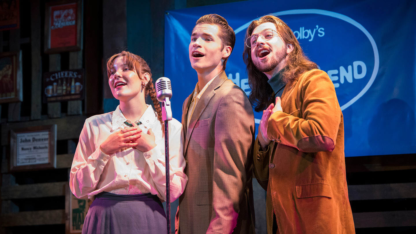 3 singers in the Little Theatre of the Rockies production Almost Heaven.