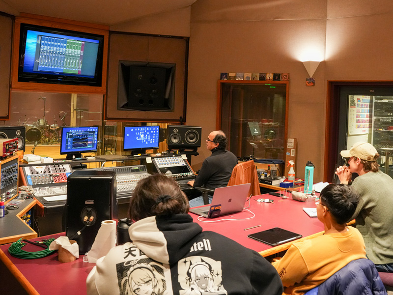 Recording techniques class with Socrates Garcia.