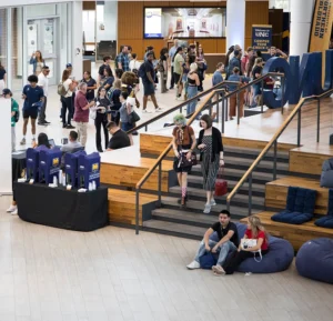 New Student Orientation in Campus Commons 2024.