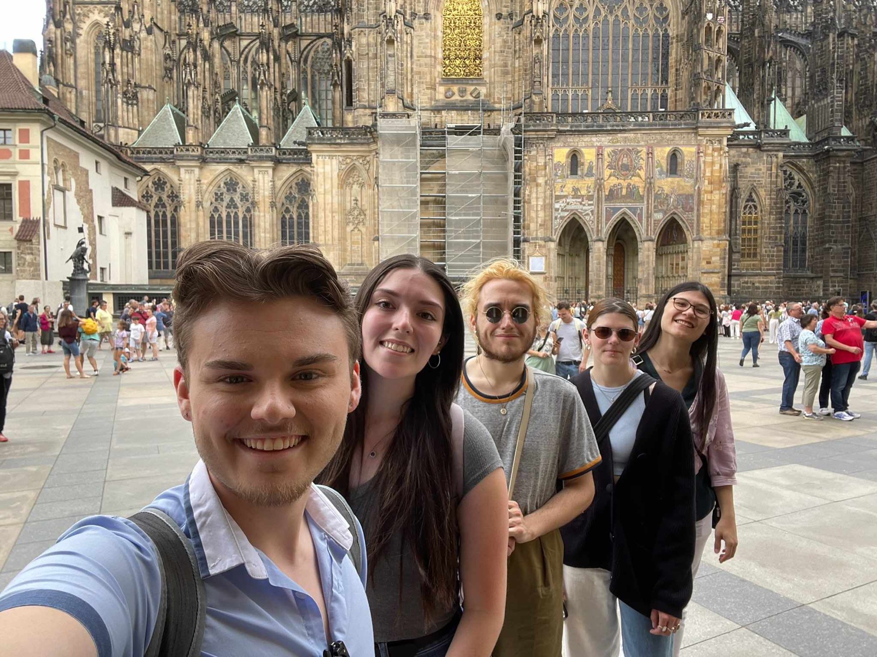 Theatre design and technology students on a trip to Prague for a conference.