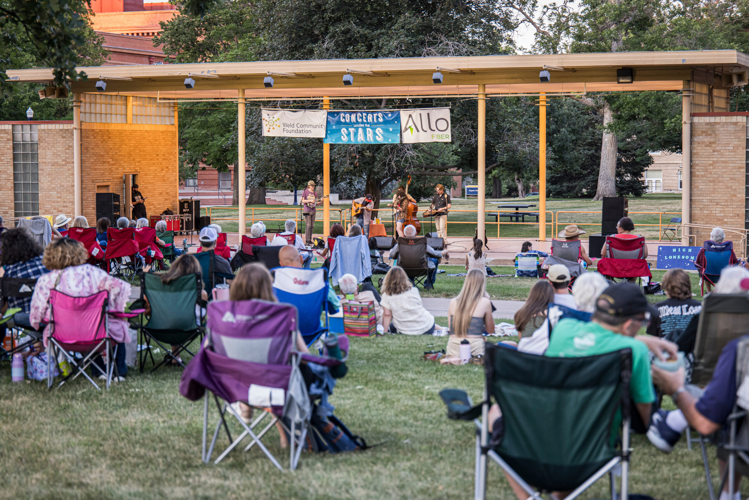 Concerts Under the Stars audience at Garden Theatre.