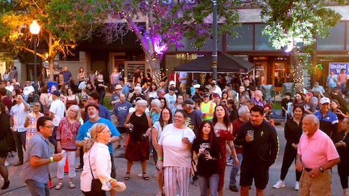 Large crowd at downtown Greeley's Friday Fest