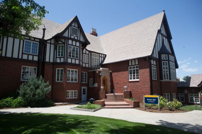 Brown Hall Exterior Tudor Style