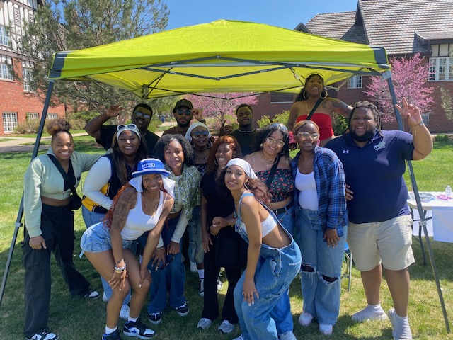 UNC Students at the campus for the Marcus Garvey Cookout