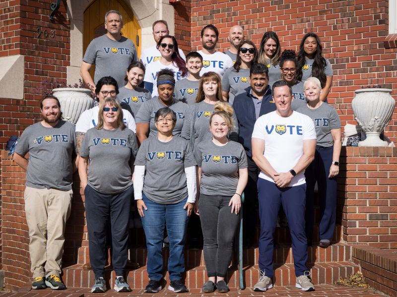 The Bears Vote team poses for a photo.