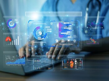 AI-powered health data dashboard helps monitor patient analytics, medical statistics and clinical decision support in real time.