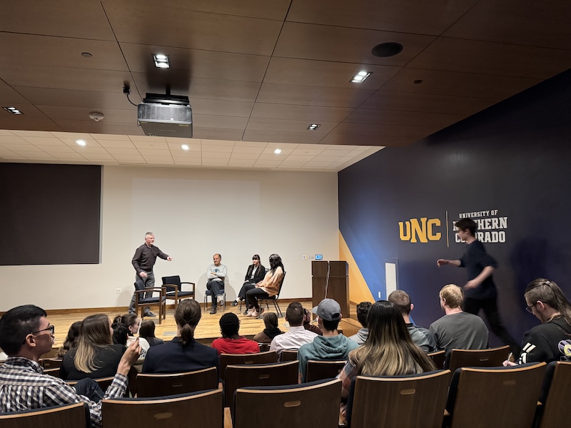 Mike Kimball Leading panel discussion for the Culture and Consciousness course.