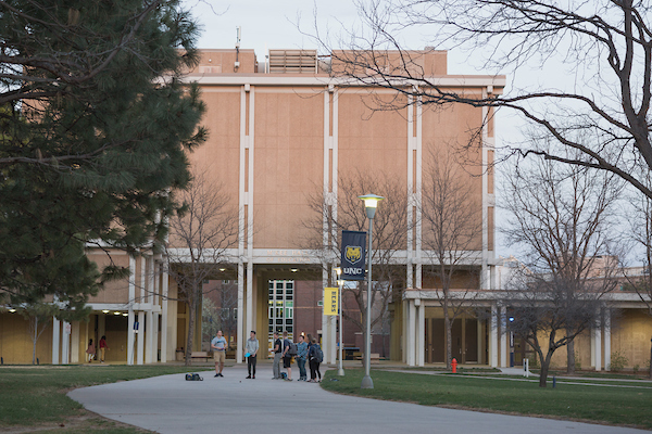 A group of students outside McKee Hall