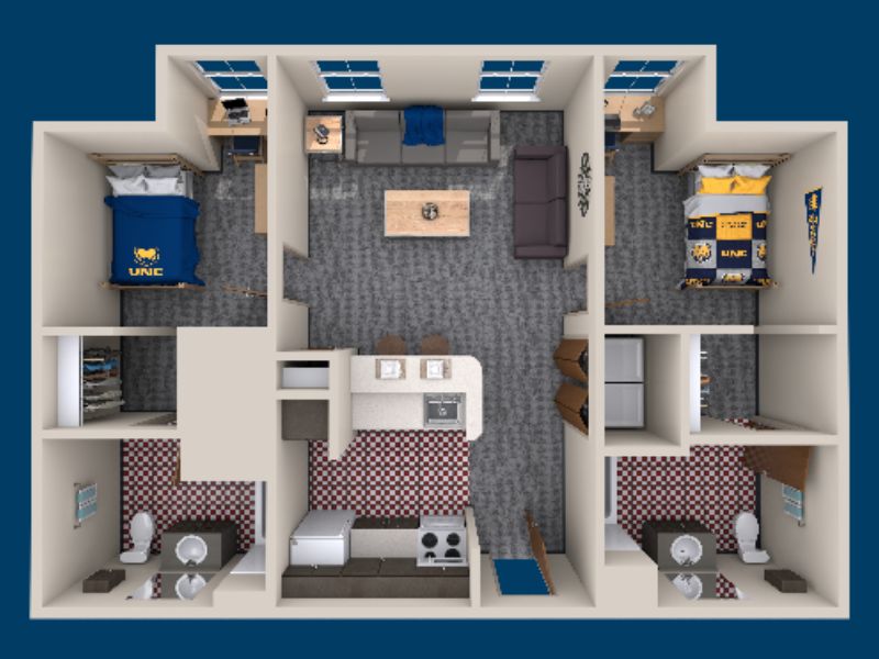 A 3D rendering of an Arlington Park floorplan