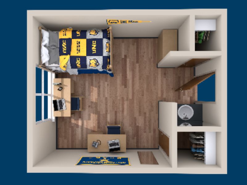 A 3D rendering of a Snyder floorplan