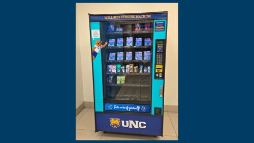 A vending machine filled with wellness products.